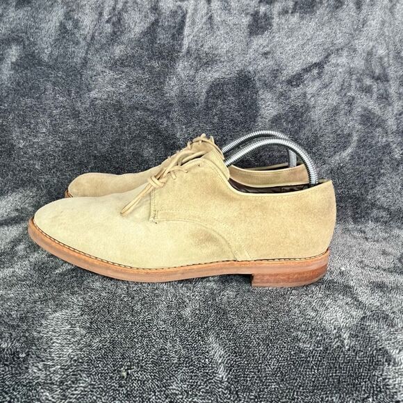 Vintage Allen Edmonds Orlean Tan Suede Leather Dress Shoes Vibram Sole Sz 9 - Picture 1 of 9